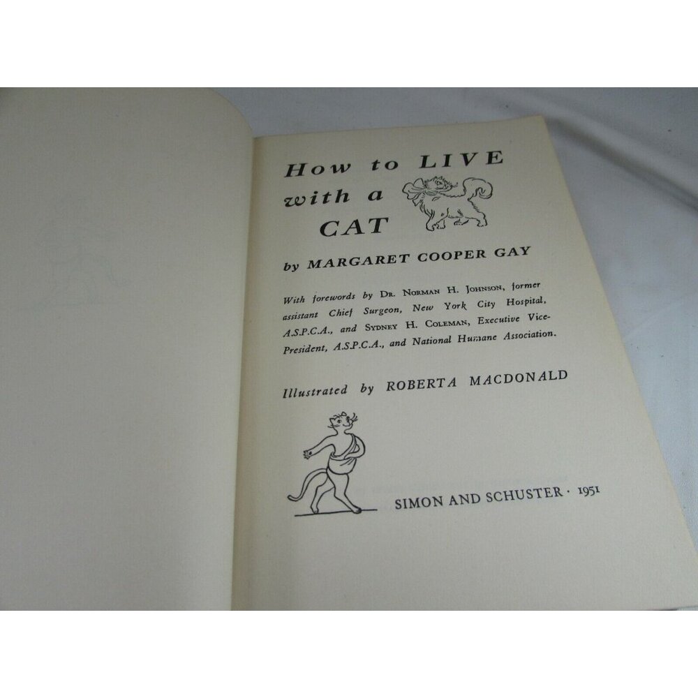 Vintage How to Live with a Cat Margaret Cooper Gay Hardcover Book 52230 - Picture 3 of 12
